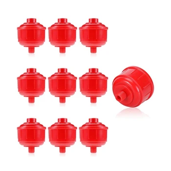 10 ШТ. Распылительный Инструментальный фильтр 58x68 мм Мини-Воздушно-Водяной фильтр Красный пластиковый Высокоточный инструментальный фильтр