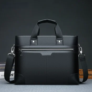 Городская сумка мужская через плечо из искусственной кожи, модные деловые сумки, сумки, черная сумка Мужская для документов, кожаные портфели для ноутбуков, сумка
